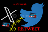 100 ADET PREMİUM RETWEET (30 GÜN TELAFİLİ)