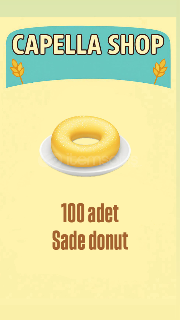 100 adet sade donut 100 adet sade donut