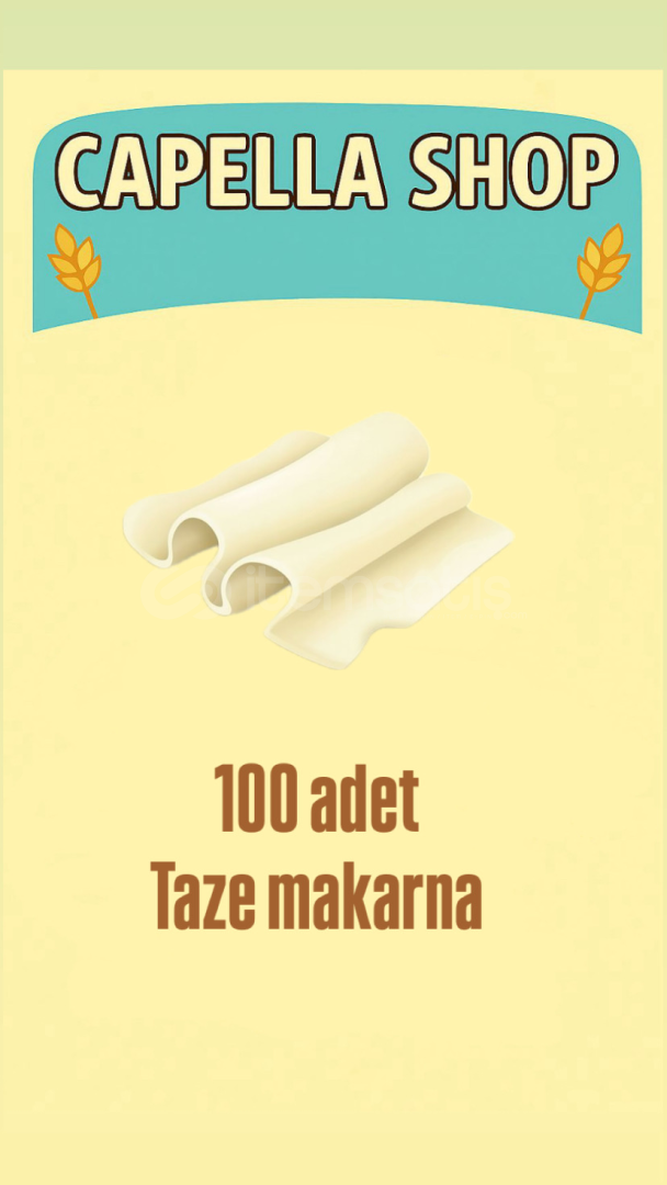 100 adet taze makarna 100 adet taze makarna