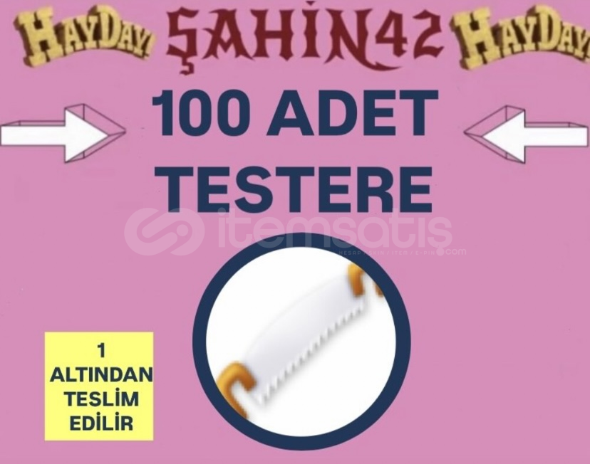 100 ADET TESTERE  100 ADET TESTERE
