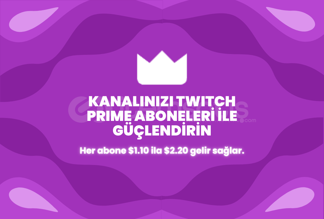 100 ADET TWİTCH PRİME ABONELİĞİ 100 ADET TWİTCH PRİME ABONELİĞİ