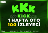 100 Aktif İzleyici | 1 Hafta | Garanti | Kick