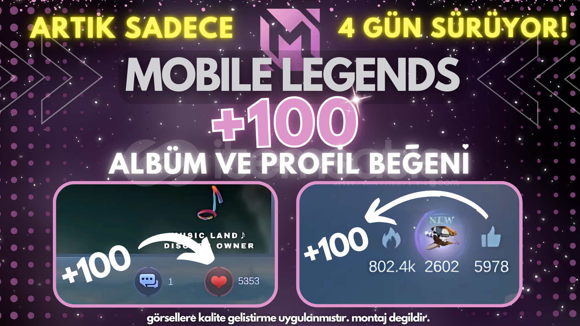 +100 Albüm & Profil Beğeni +100 Albüm & Profil Beğeni