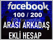 100 ARASI 200 ARKADAŞ EKLİ FACEBOOK HESAPLAR
