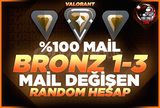 ⭐%100 BRONZ 1-3 RANDOM MAİL DEĞİŞEN HESAP⭐