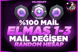 ⭐%100 ELMAS 1-3 RANDOM MAİL DEĞİŞEN HESAP⭐