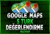 %100 ETKİLİ GOOGLE MAPS YORUMU 5 ADET