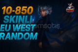✨[%100 EUW ] 10-850 SKIN LOL RANDOM HESAP ✨