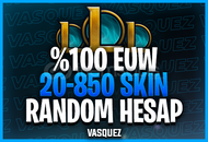 ⭐ %100 EUW 20-850 Skin Garantili Random Hesap ⭐