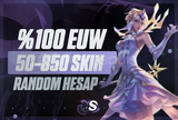 ⭐%100 EUW 50-850 SKİN RANDOM HESAP⭐