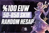 ⭐%100 EUW 50-850 SKİN RANDOM HESAP⭐