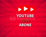 ⚡%100 GARANTİLİ⚡YOUTUBE 1000 ABONE