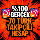 ⚡%100 GERÇEK 70 TÜRK TAKİPÇİLİ HESAP⚡