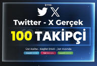 100 Gerçek Takipçi | Garantili - Twitter (x)