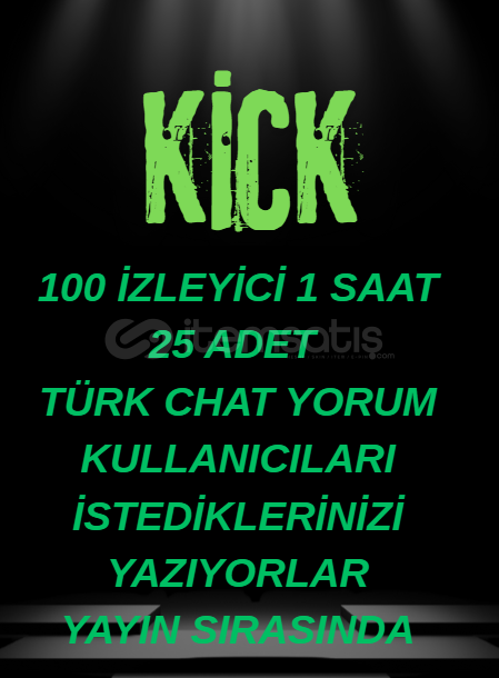 100 İZLEYİCİ 25 ÖZEL TÜRK CHAT YORUM OTO TESLİM 100 İZLEYİCİ 25 ÖZEL TÜRK CHAT YORUM OTO TESLİM