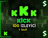 100 Kick Canlı Yayın İzlenme | 60 Dakika