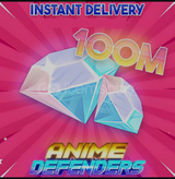 100 M (100000K) Gems Anime Defenders (AD)