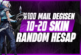 %100 MAİL DEĞİŞEN 10-20 SKİN RANDOM HESAP!