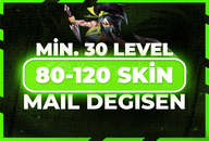 ⭐️%100 MAİL DEĞİŞEN 80-120 SKİN RANDOM⭐️