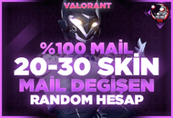 ⭐%100 MAİL DEĞİŞEN 20-30 SKİN RANDOM HESAP⭐