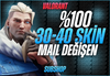⭐%100 MAİL DEĞİŞEN⭐30-40 SKİN EFSANE++ HESAP⭐