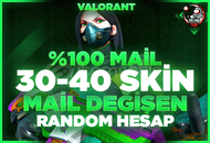 ⭐%100 MAİL DEĞİŞEN 30-40 SKİN RANDOM HESAP⭐