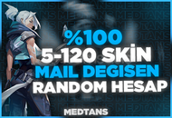 %100 MAİL DEĞİŞEN 5-10 SKİN RANDOM HESAP