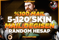 ⭐%100 MAİL DEĞİŞEN 5-120 SKİN RANDOM HESAP⭐