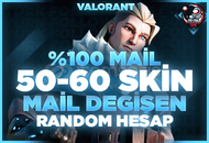 ⭐%100 MAİL DEĞİŞEN 50-60 SKİN RANDOM HESAP⭐
