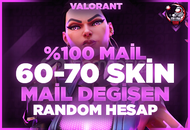 ⭐%100 MAİL DEĞİŞEN 60-70 SKİN RANDOM HESAP⭐
