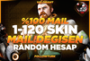 ⭐%100 MAİL DEĞİŞEN 1-120 SKİN RANDOM HESAP⭐