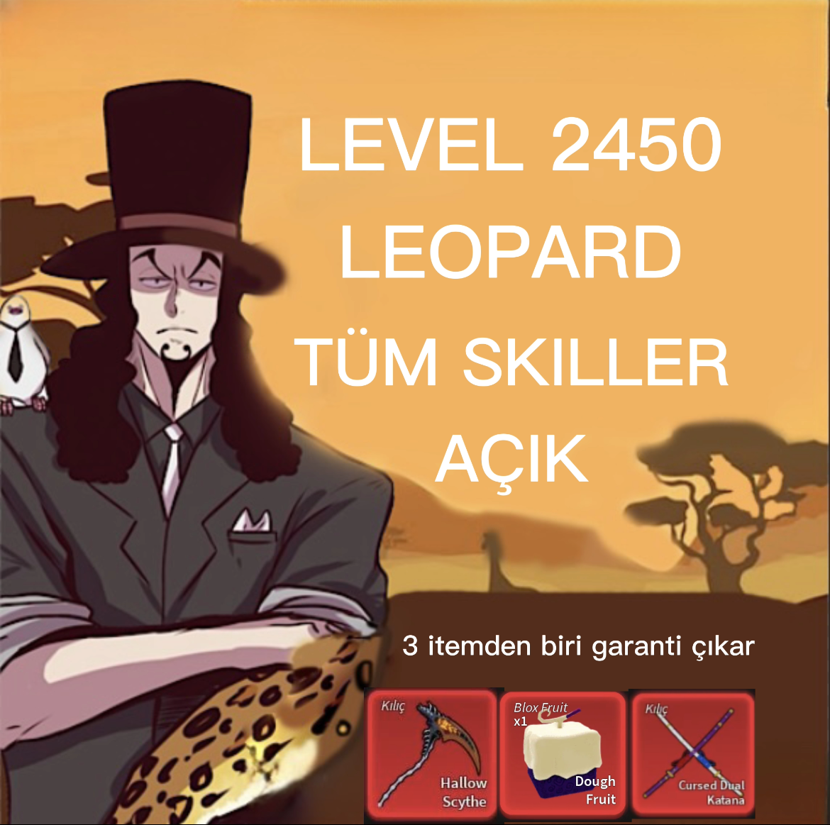 %100 Mistik Garantili Tüm Skiller Açık Leopard