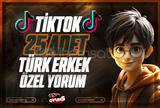 ✨%100 Organik Türk Erkek Özel 25 Adet Yorum✨