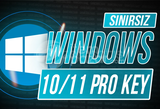 %100 Orijinal WİNDOWS 10/11 Pro Key + Sınırsız