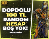 100 TL MÜTHİŞŞ RANDOM HESAP -A