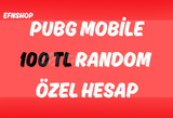 100 TL PUBG MOİLE RANDOM HESAP [ VİP+ ]