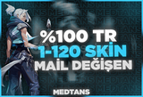 %100 TR 1-120 SKİN MAİL DEĞİŞEN RANDOM HESAP