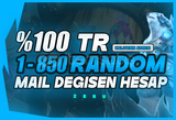 ⭐%100 TR⭐ 1-850 SKİN MAİL DEĞİŞEN HESAP