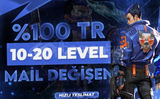 ⭐️[%100 TR]⭐️ 10-20 LEVEL UNRANKED MAİL DEĞİŞEN