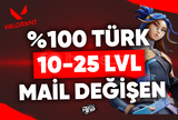 ⭐%100 TR 10-25 LEVEL MAİL DEĞİŞEN! ✅