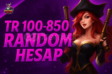 ✨[%100 TR] 100-850 SKIN LOL RANDOM HESAP ✨