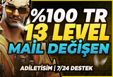 ⭐[%100 TR] 13 LEVEL MAİL DEĞİŞEN HESAP