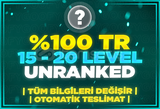 ⭐%100 TR 15-20 LEVEL UNRANKED MAİL DEĞİŞEN⭐