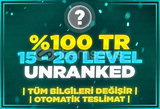 ⭐%100 TR 15-20 LEVEL UNRANKED MAİL DEĞİŞEN⭐