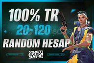 100% TR 20-120 Skin Valorant Random Hesap