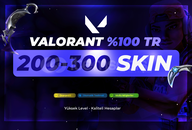 %100 TR | 200-300 Skin Random Hesap | Valorant