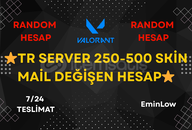 ⭐ %100 TR 250-500 Skin • Mail Değişen Hesap ⭐