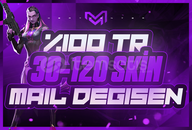 ⭐[%100 TR] 30-120 SKİN MAİL DEĞİŞEN HESAP⭐
