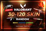 %100 TR | 30-120 Skin Random Hesap | Valorant