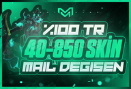 ⭐%100 TR 40-850 SKİN MAİL DEĞİŞEN HESAP⭐